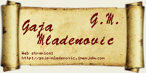 Gaja Mladenović vizit kartica